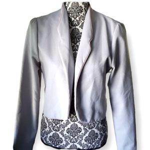 Gray Cropped Blazer